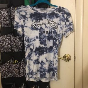 Blue/White Tye Dye Hollister T-Shirt